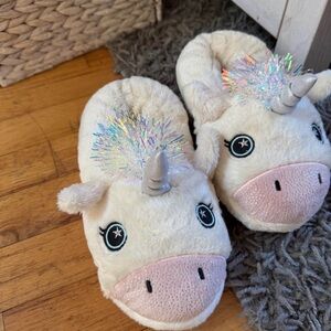 Little kids Dearfoams unicorn slippers